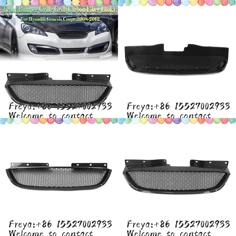 Crepe Pan Carbon - Grille avant pour Genesis Coupe 2008-12,
