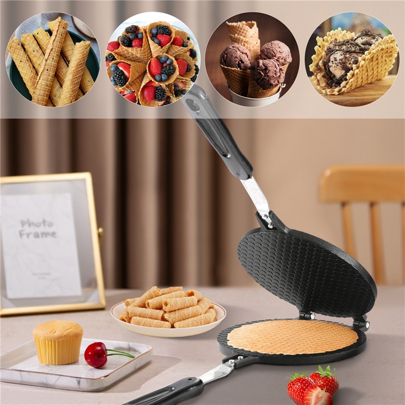 Gaufrier antiadhésif 22cm, rou - Waffle Cone Maker avis et prix